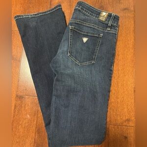 Guess Mid Rose bootcut dark wash jeans fits like 28
